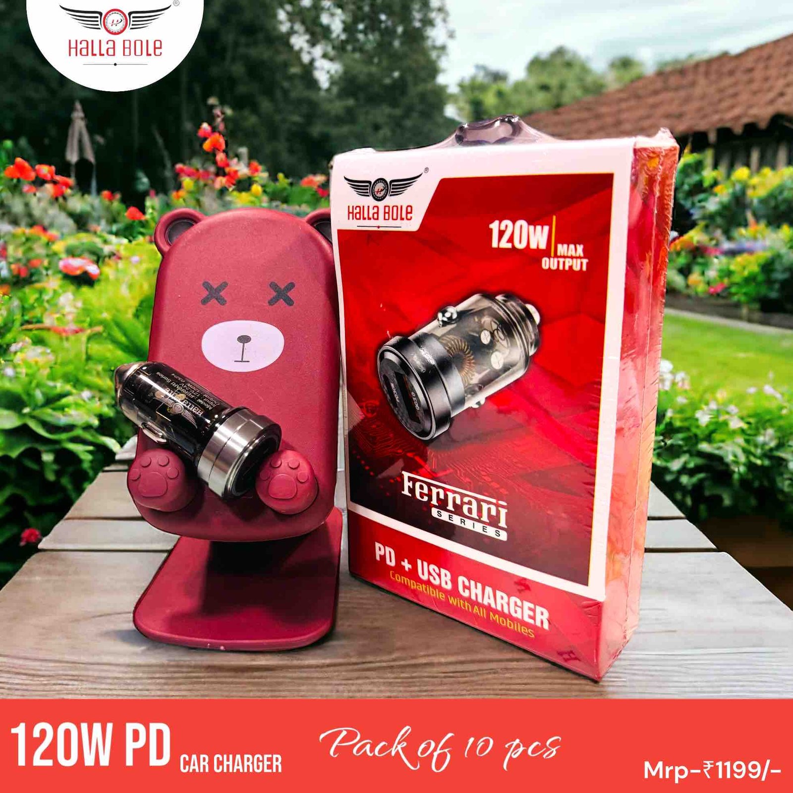 Car charger pc with USB Farari series 120w