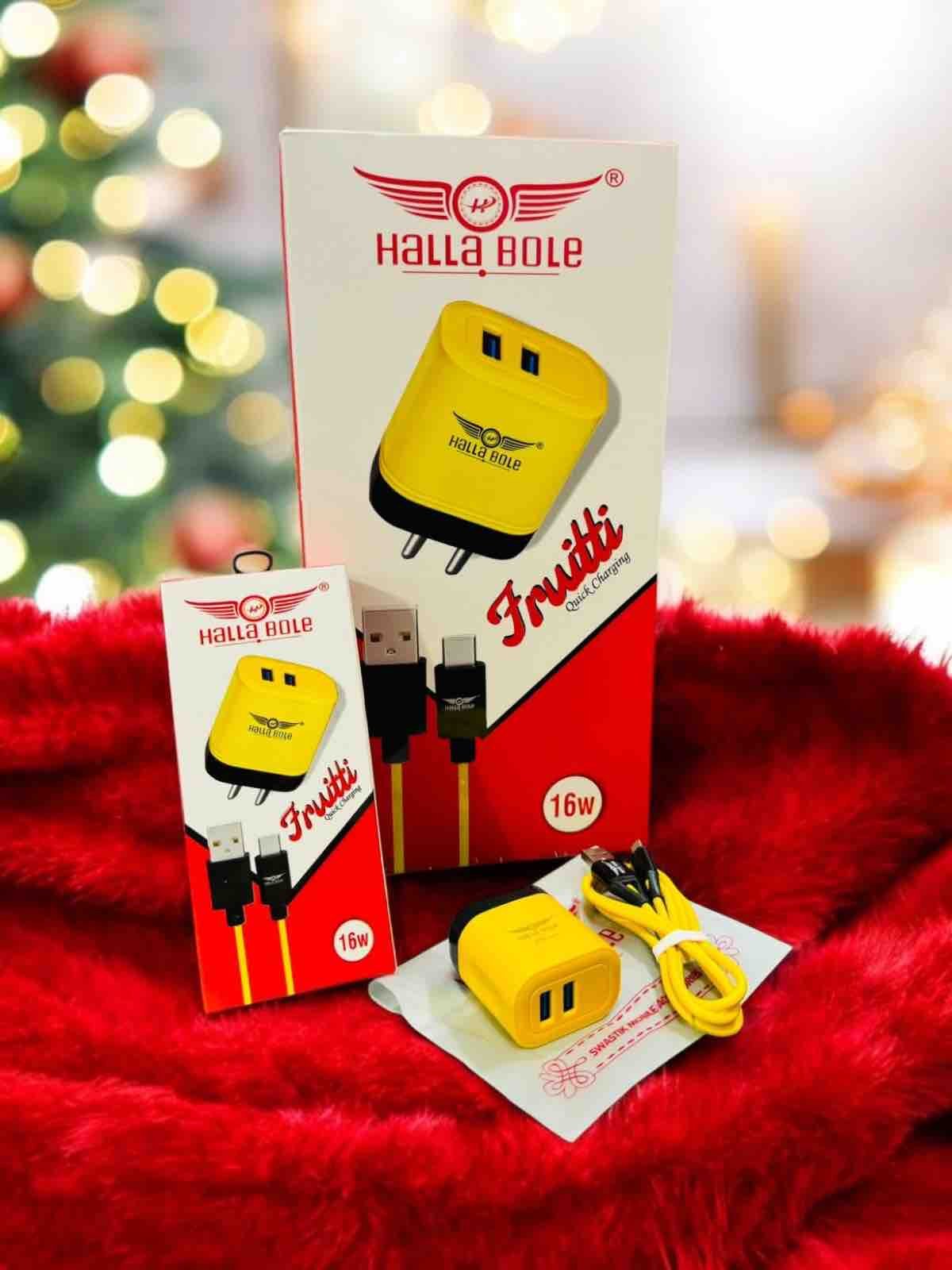 Fruiti charger new double port charge v8 cable with mattel (6MONTH GUARANTEE)