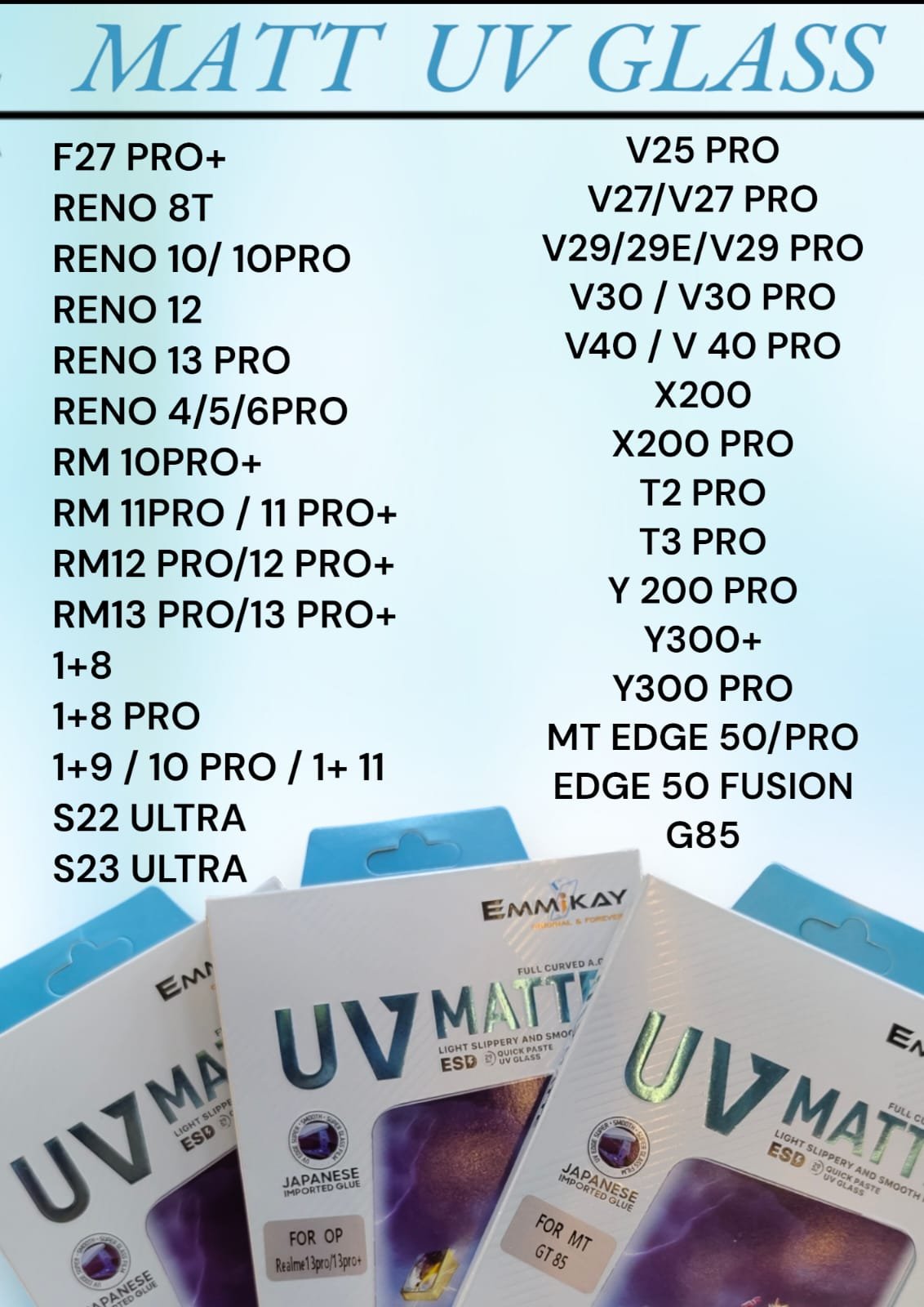 MATT UV GLASS 