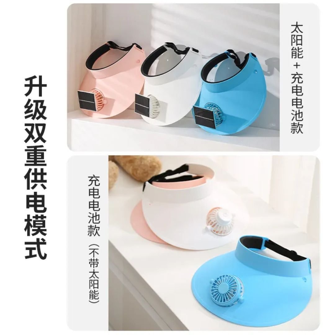 Solar Rechargable Fan Cap (Imported)