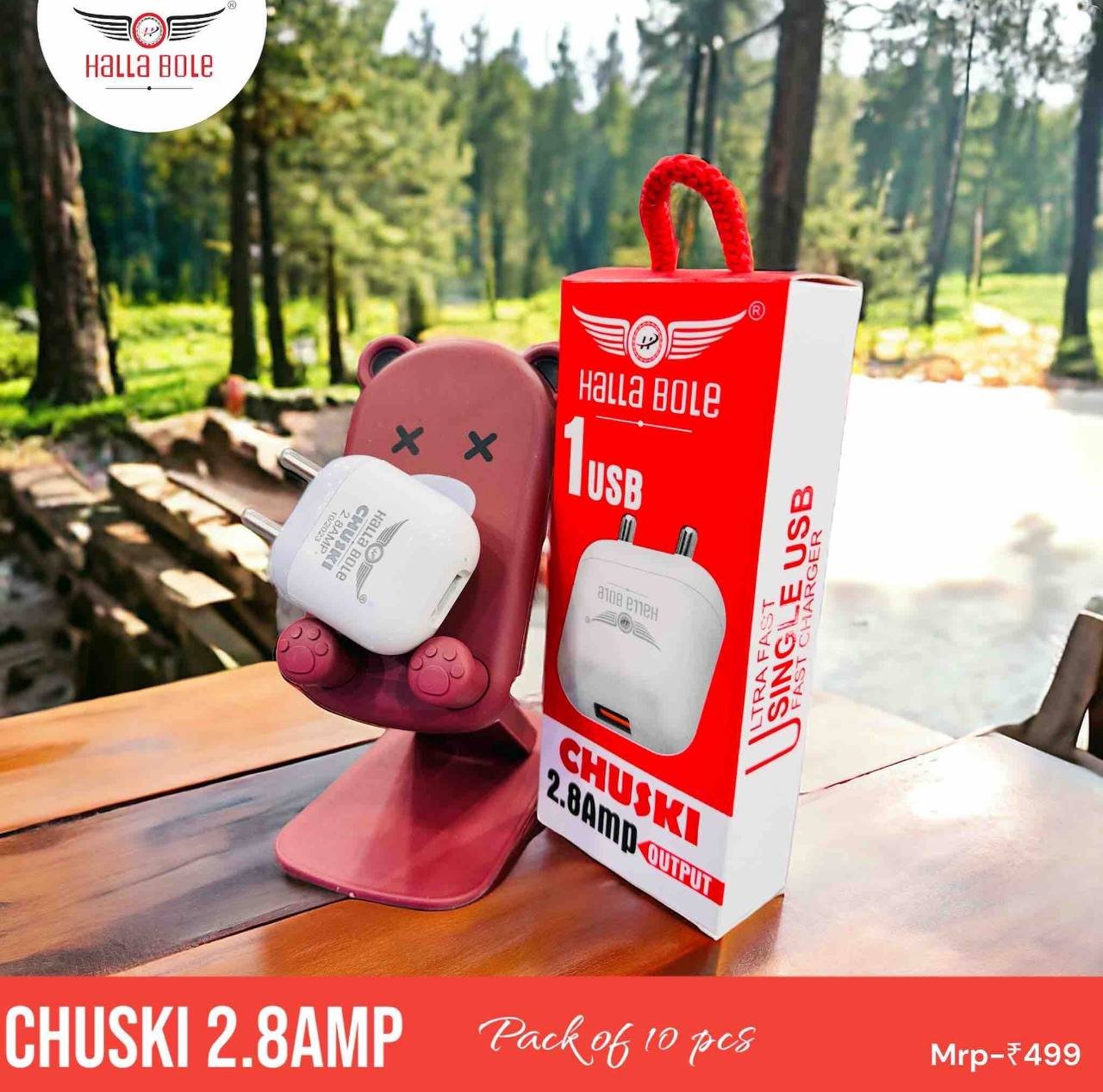 Chuski charger 2.8 single USB (6MONTH GUARANTEE)